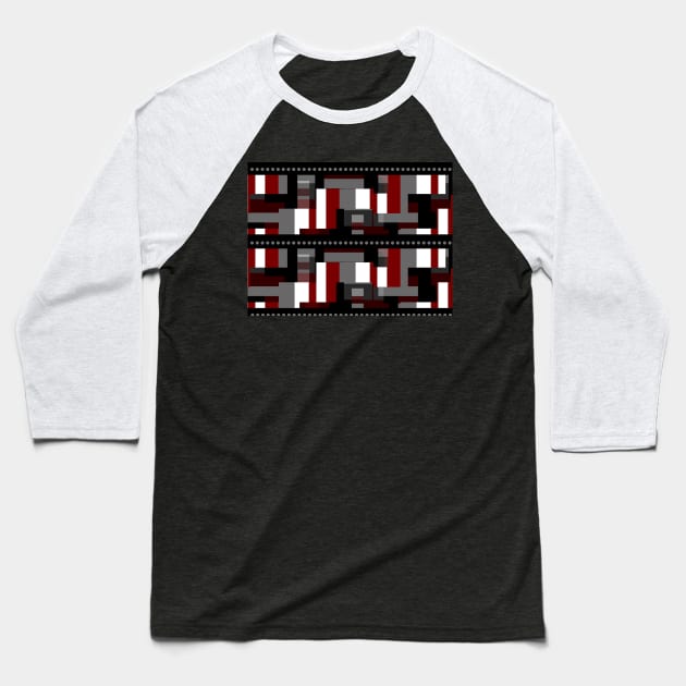 Abstract Plaid Punk Baseball T-Shirt by PoesUnderstudy